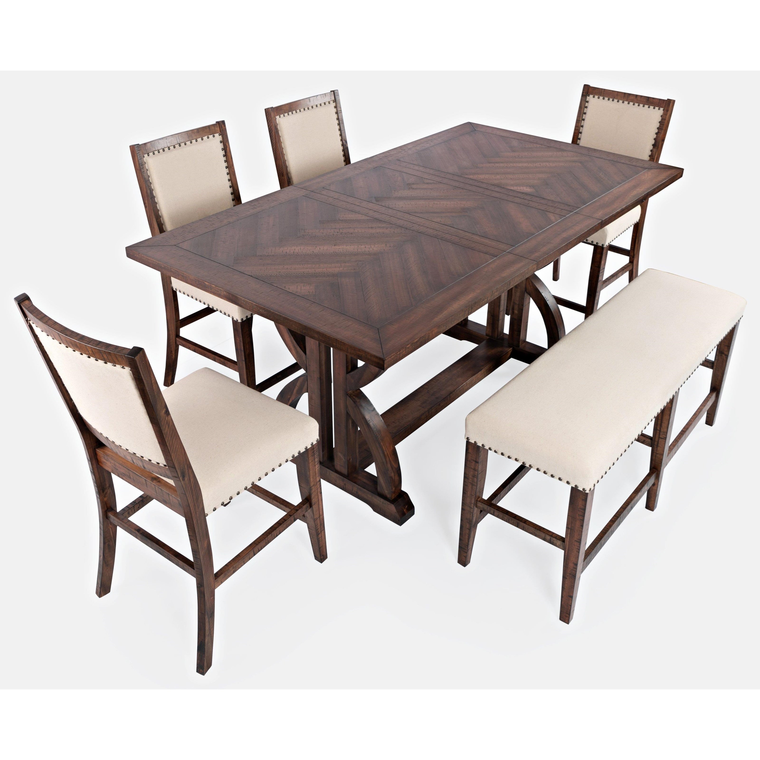 Jofran Fairview 6Piece Counter Table and Chair Set Reeds Furniture